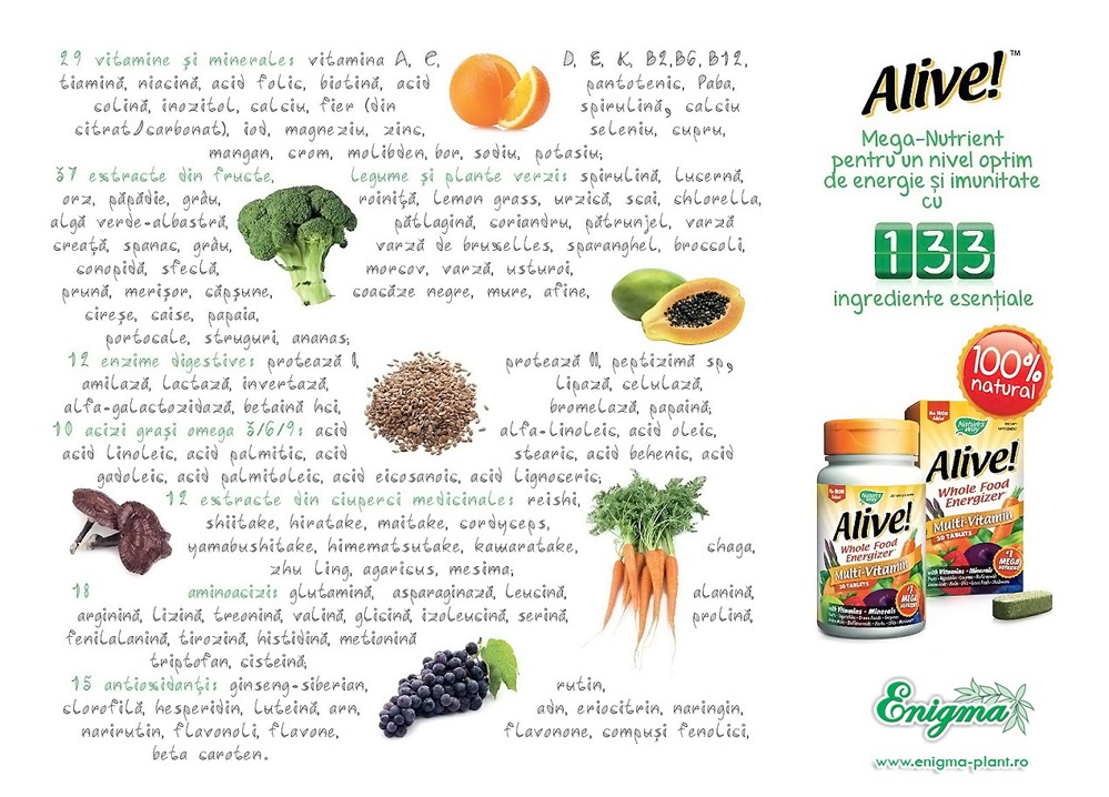 Alive – complex vitamine – 30 tablete
