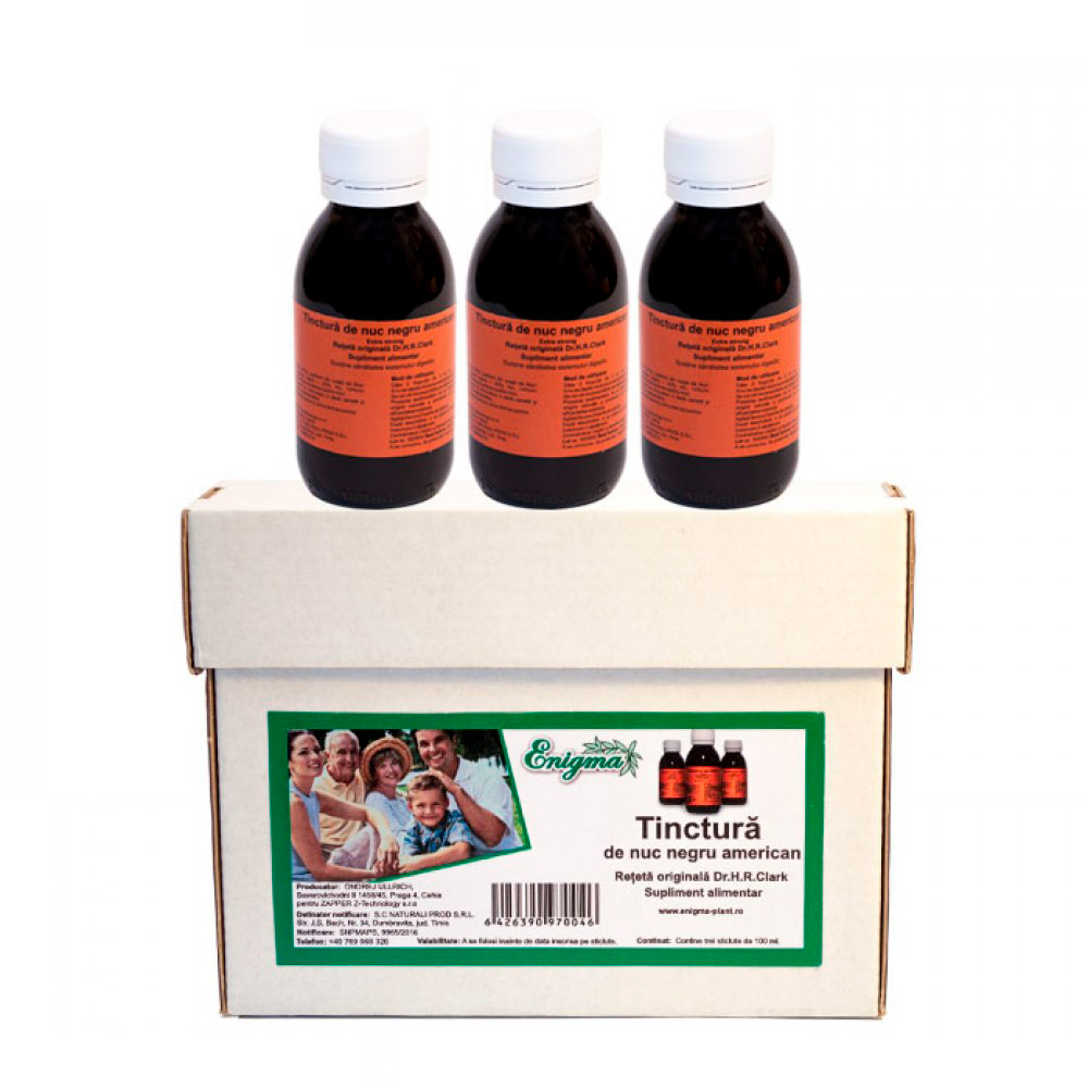 Tinctura din Coaja de Nuc Negru American – cutie cu 3×100 ml