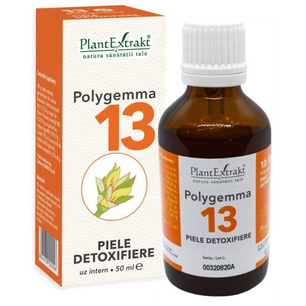 Polygemma 13 – susţine curăţarea tenului şi a pielii prin acţiune detoxifiantă – 50ml