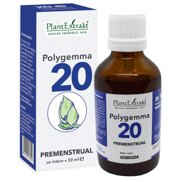 Polygemma 20 – Ajută la ameliorarea simptomelor neplăcute de dinainte şi din timpul ciclului menstrual  – 50ml