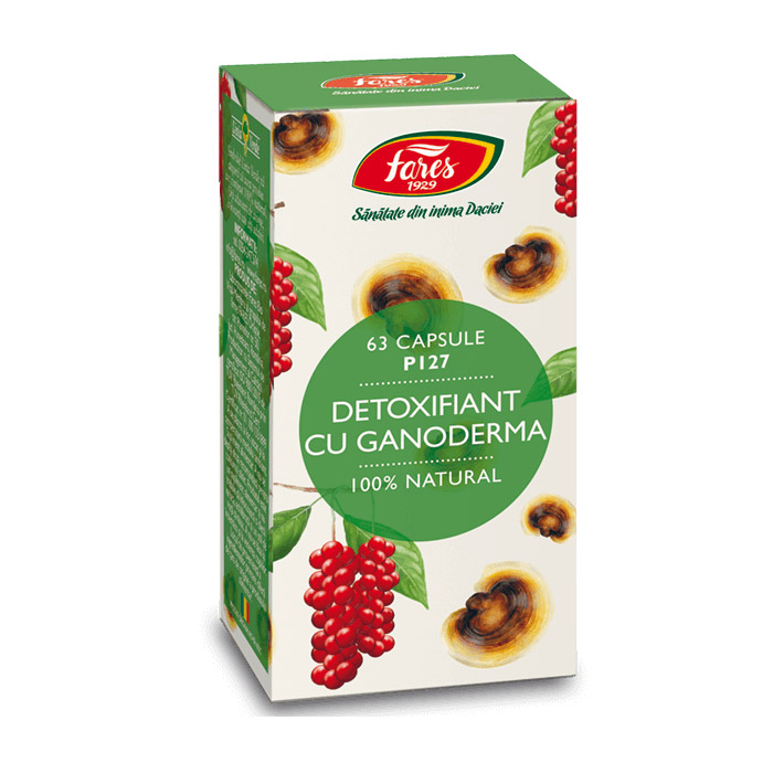Detoxifiant cu ganoderma, P127, capsule vegetale