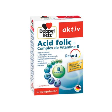 Doppelherz® Aktiv Acid Folic + Complex De Vitamine B