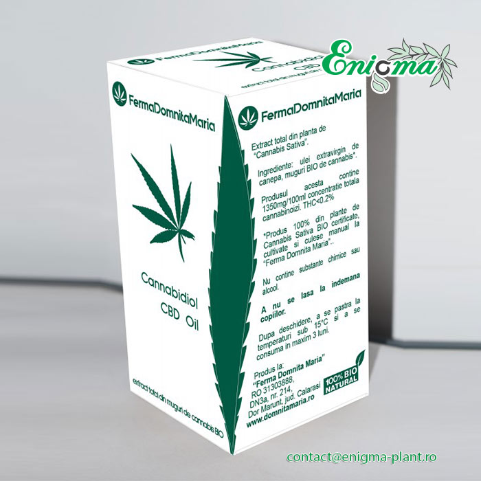 Ulei Cbd Full Plant Extract – Cannabidiol 1350Mg/100Ml Sticla