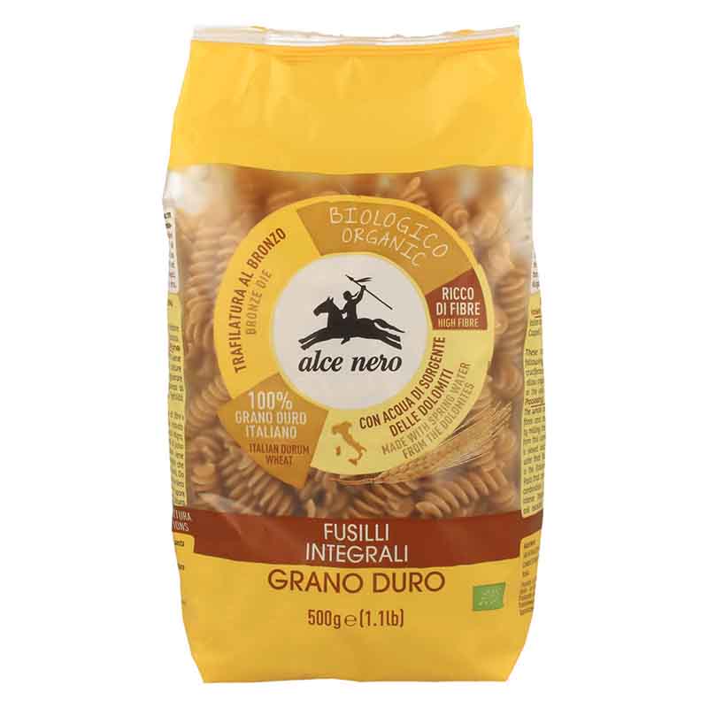 Fusilli  Din Grau Dur Eco 500Gr Alce Nero