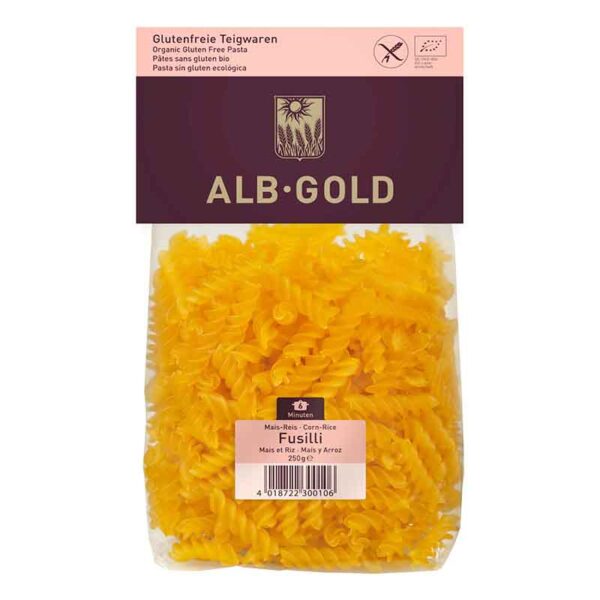 Paste Din Porumb Si Orez Fusilli Eco 250G  Alb Gold
