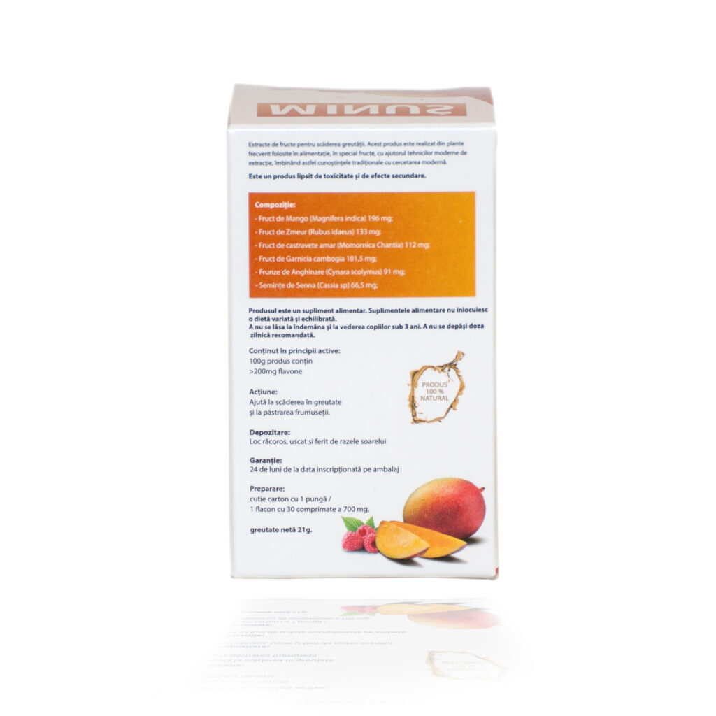 Capsula de slăbit Minus – Extracte de fructe pentru scăderea greutății (30 comprimate), Herbal New Life