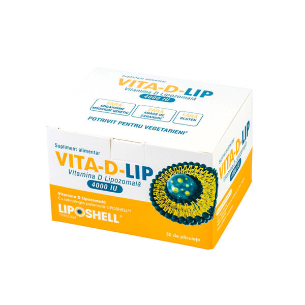 Vitamina D Lipozomală 4000 IU LIPOSHELL® (30 plicuri), VITA-D-LIP