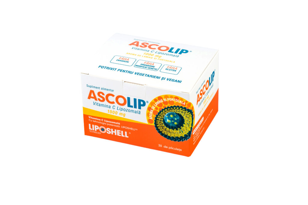 Pachet Plasma Hipertonic Quinton, Vitamina C Lipozomală Ascolip 1000 mg LIPOSHELL®