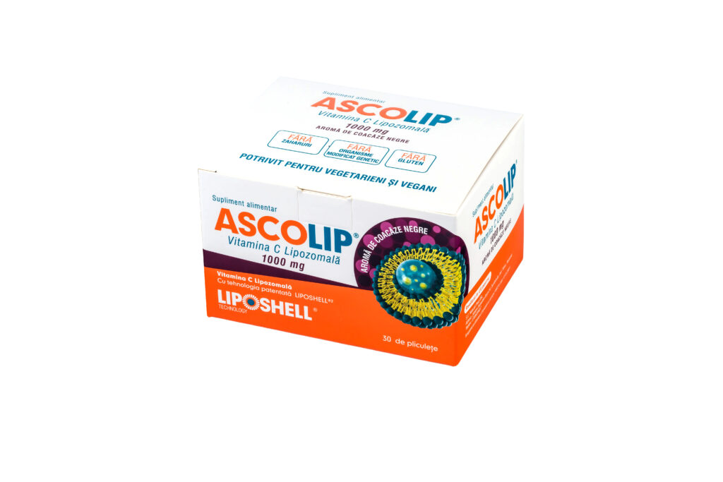 Pachet Plasma Hipertonic Quinton, Vitamina C Lipozomală Ascolip 1000 mg LIPOSHELL®
