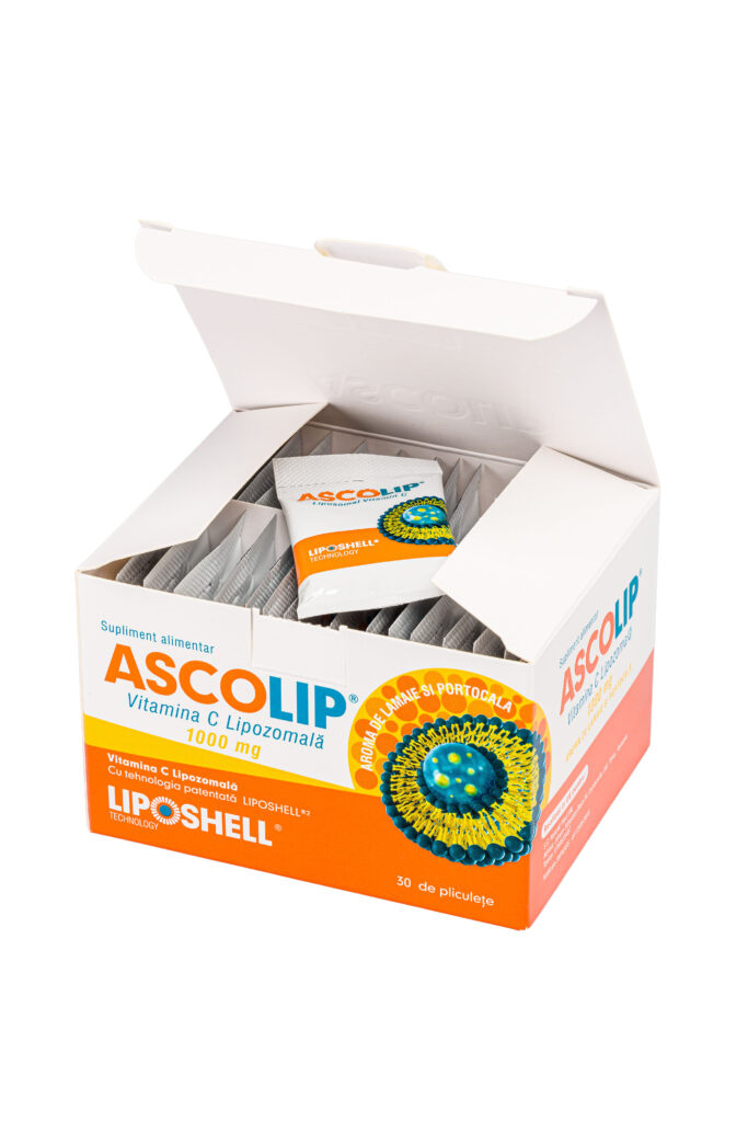 Pachet Plasma Hipertonic Quinton, Vitamina C Lipozomală Ascolip 1000 mg LIPOSHELL®
