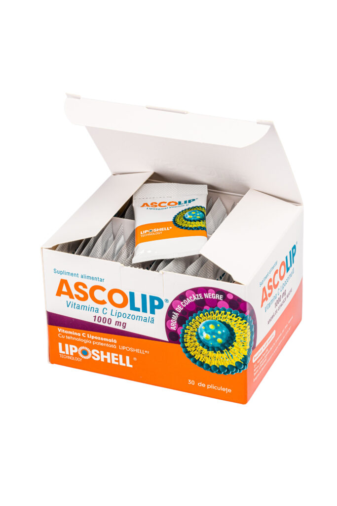 Pachet Plasma Hipertonic Quinton, Vitamina C Lipozomală Ascolip 1000 mg LIPOSHELL®