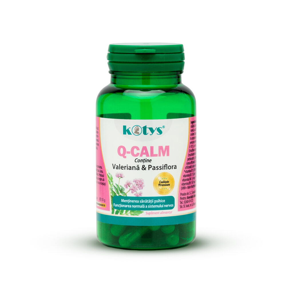 Q-Calm cu valeriana si passiflora 60 cps Kotys