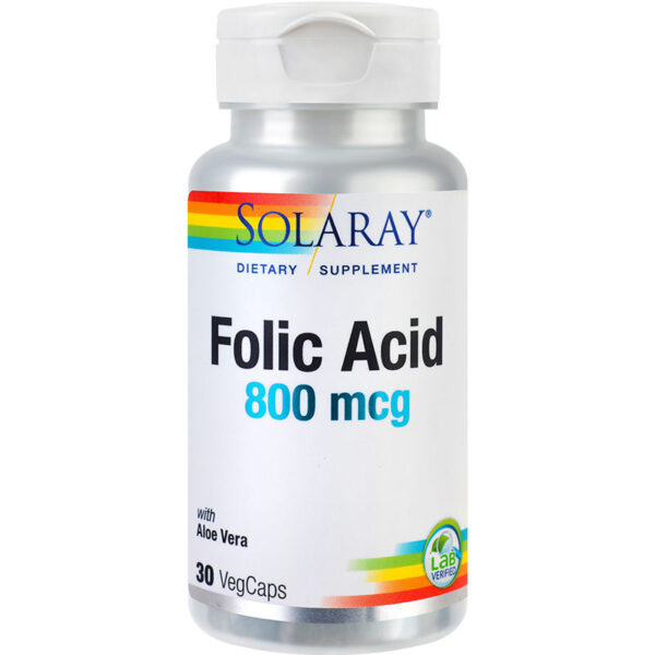 Acid Folic 800 mcg Solaray, 30 capsule, Secom