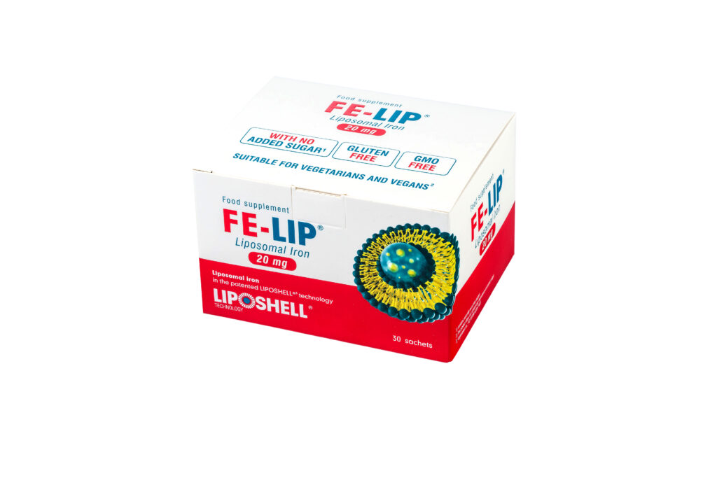 Fier Lipozomal 20 mg LIPOSHELL® (30 plicuri), FE-LIP