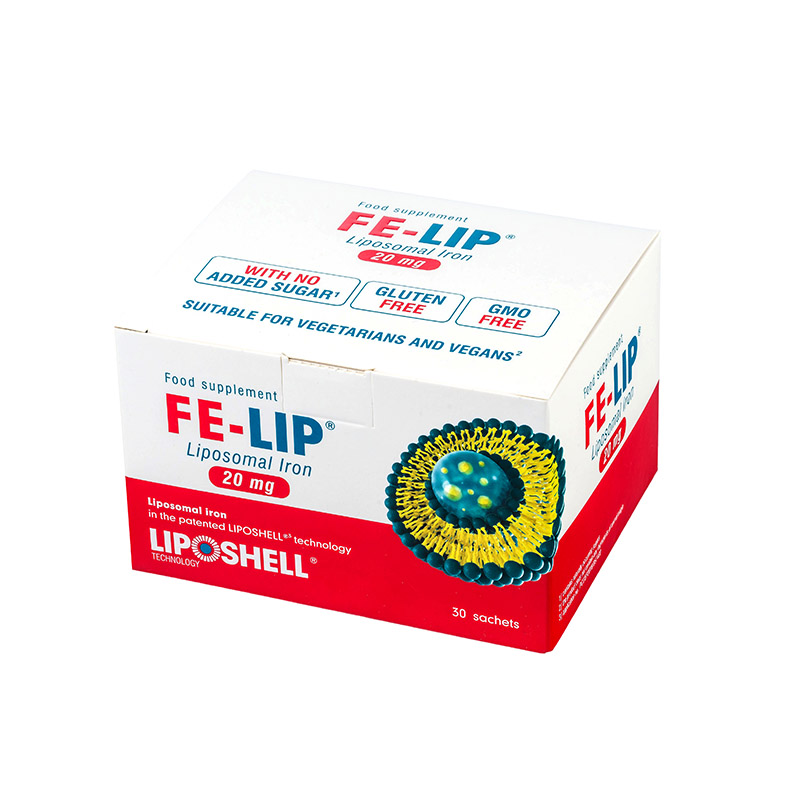Fier Lipozomal 20 mg LIPOSHELL® (30 plicuri), FE-LIP