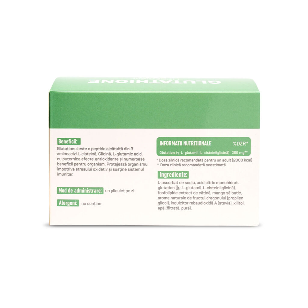 Glutathione lipozomal 300mg, 30 plicuri, Liporom