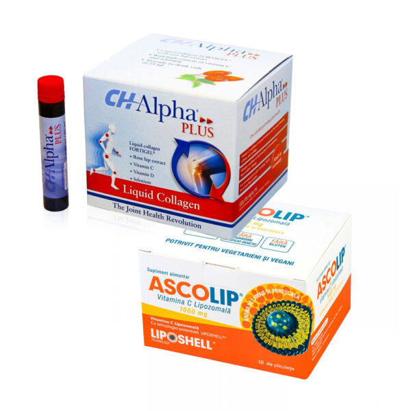 Pachet CH Alpha Colagen +  Vitamina C Ascolip 1000 mg