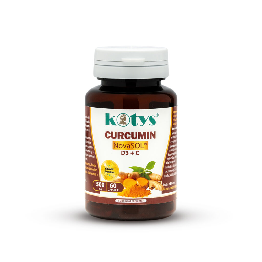 Curcumin Novasol D3+C, 500mg, 60 cps, Kotys