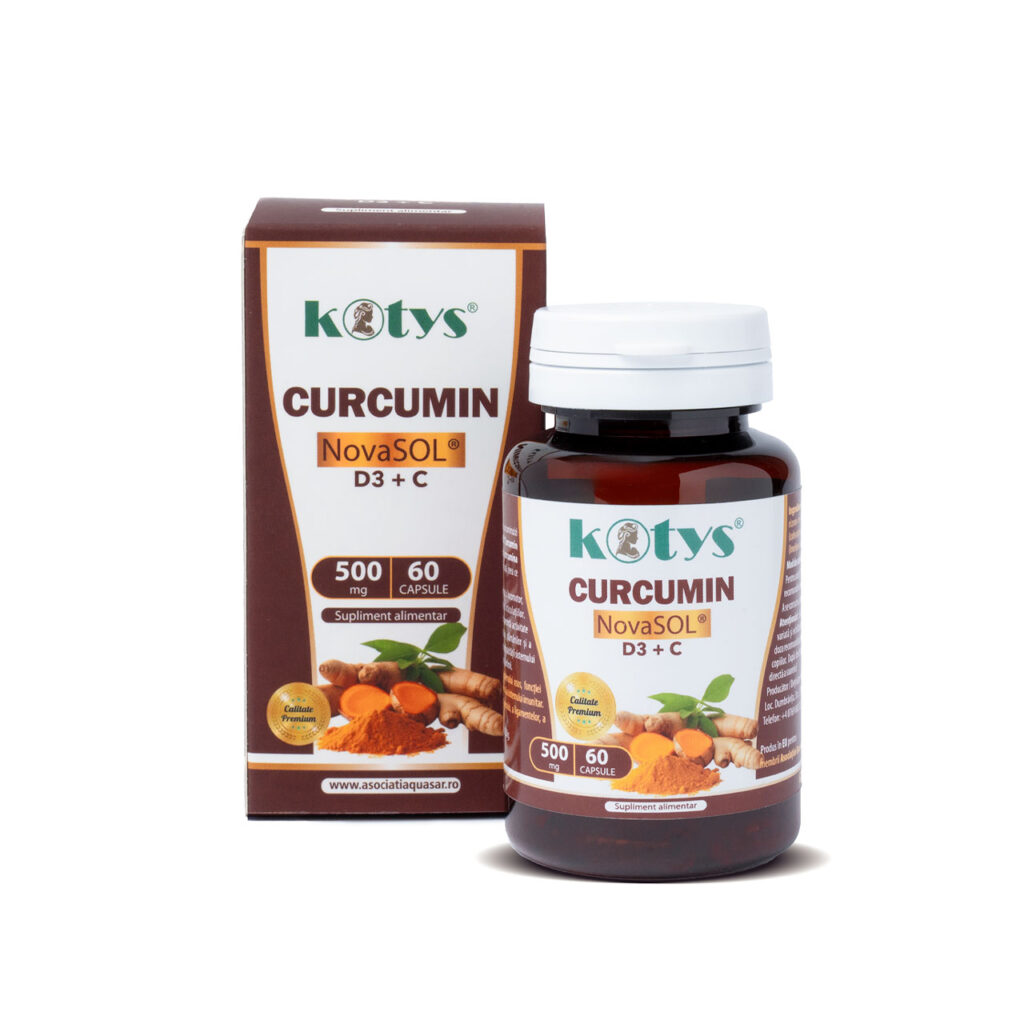 Curcumin Novasol D3+C, 500mg, 60 cps, Kotys