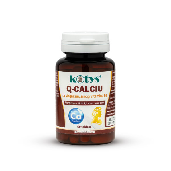 Q-Calciu cu magneziu, zinc si Vitamina D3, 60tb, KOTYS